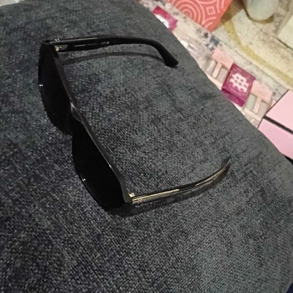 Burberry Black and Silver Logo Temple Sunglasses